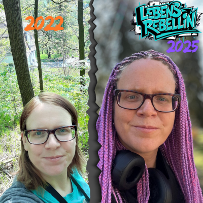 Es wird den Unterschied zwischen der Bloggerin von 2022 und 2025 gezeigt. Auch das ihr Aussehen ein wahnsinniger positiver gesundheitlicher Unterschied ist zu 2022