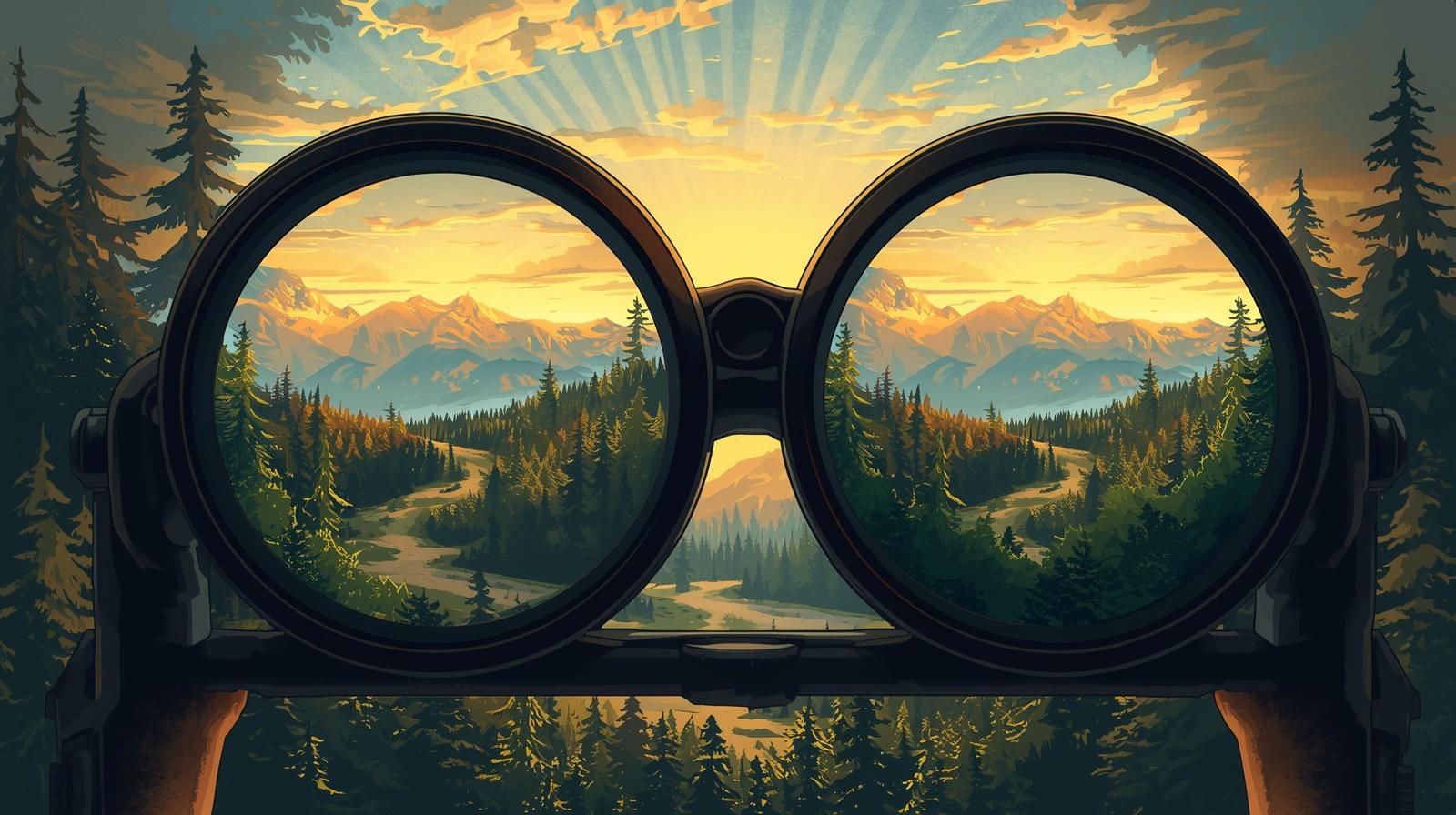 Fernglas Sicht Fernglas Sicht