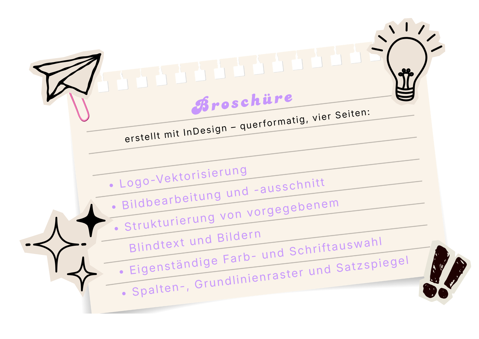 Projekt 5 Broschüre Notiz Projekt 5 Broschüre Notiz
